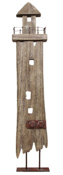 Holz-Leuchtturm Shabby