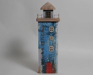 Holz-Leuchtturm Shabby