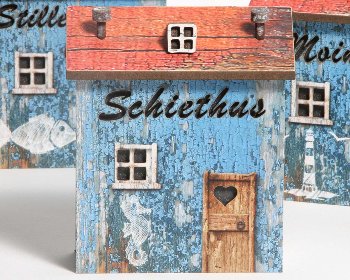 Holz-Lichthaus Shabby Schildkr