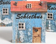 Holz-Lichthaus Shabby Schildkr