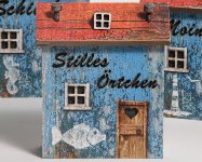 Holz-Lichthaus Shabby Schildkr