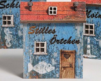 Holz-Lichthaus Shabby Schildkr