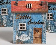 Holz-Lichthaus Shabby Schildkr