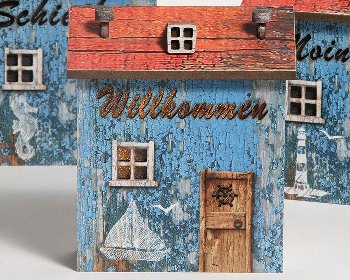 Holz-Lichthaus Shabby Schildkr