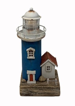 Holz-LED Leuchturm Shabby