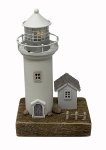 Holz-LED-Leuchturm Shabby